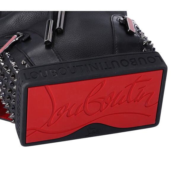 Christian Louboutin Explorer Funk Small Backpack 3215038 Black Red Calf Leather - Picture 6 of 8